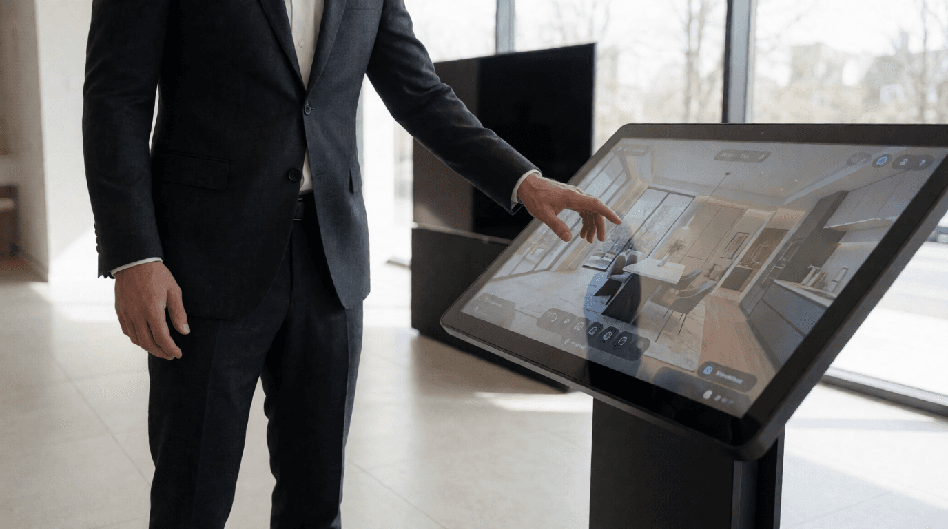 3D architectural model touchscreen display